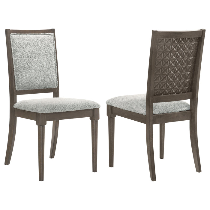 Onslow - Upholstered Dining Side Chair (Set of 2) - Dark Brown - Simple Home Plus