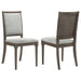 Onslow - Upholstered Dining Side Chair (Set of 2) - Dark Brown - Simple Home Plus