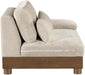 Turin - Fabric Upholstered Modular Arm Chair - Taupe - Simple Home Plus