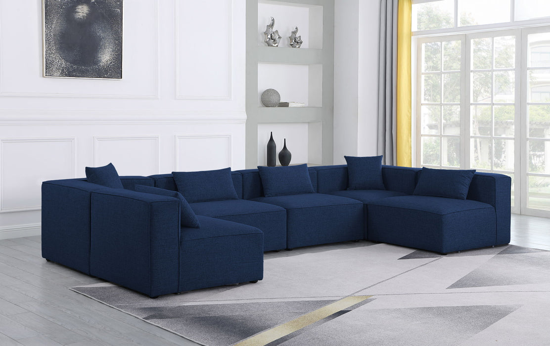 Cube - Linen 6 Piece Modular Armless Sectional - Simple Home Plus