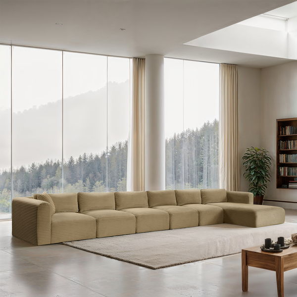 Shaggy - 6 Piece Modular Sectional With Chaise