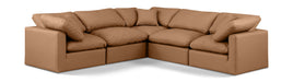 Indulge - Faux Leather 5 Piece Modular Corner Sectional - Simple Home Plus