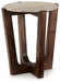 Tanidore - Warm Brown - Round End Table - Simple Home Plus