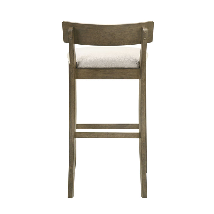 Merie - Modern Transitional Wood Bar Height Kitchen Bar Stool - Simple Home Plus