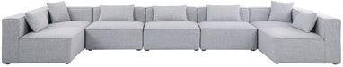 Cube - Linen 7 Piece Modular U-Shaped Sectional - Simple Home Plus