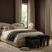 Altair - Fabric Bench - Black Base - Simple Home Plus