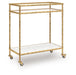 Plattfield - Bar Cart - Antique Gold Finish - Simple Home Plus