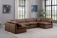 Indulge - Faux Leather 6 Piece Modular U-Shaped Sectional - Simple Home Plus