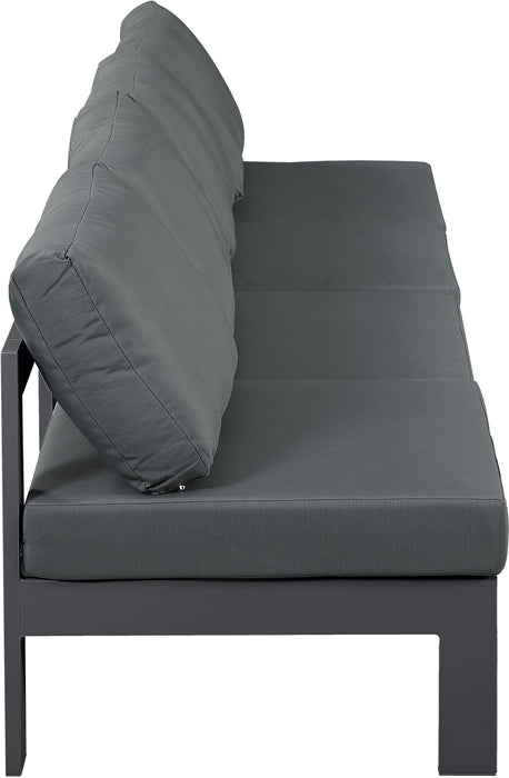 Nizuc - Outdoor Patio 4 Seat Armless Modular Sofa With Gray Frame - Simple Home Plus