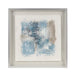 Ashlar - Hand Painted Abstract Framed Glass And Matted Wall Art - Blue - Simple Home Plus