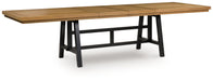 Galliden - Black / Brown - Rectangular Dining Room Extension Table - Simple Home Plus