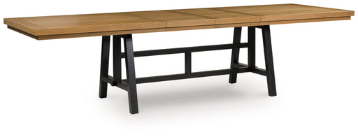 Galliden - Black / Brown - Rectangular Dining Room Extension Table - Simple Home Plus
