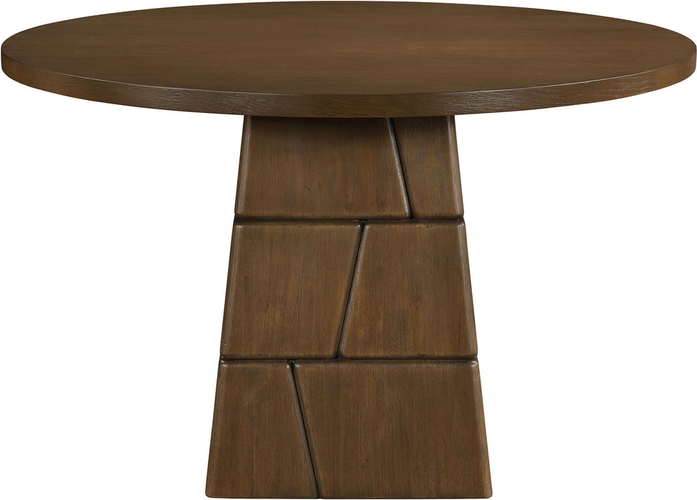 Tavio - 48" Oak Veneer And Solid Wood Dining Table - Simple Home Plus