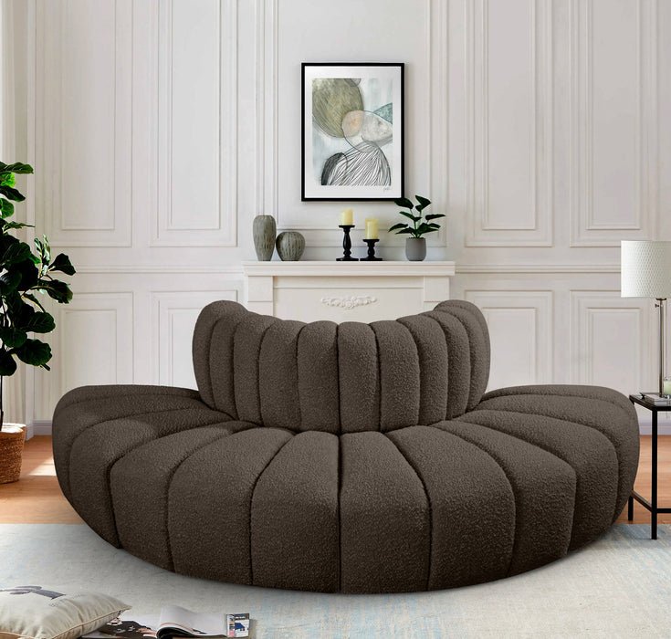 Arc - Boucle Fabric 4 Piece Modular Sofa - Simple Home Plus