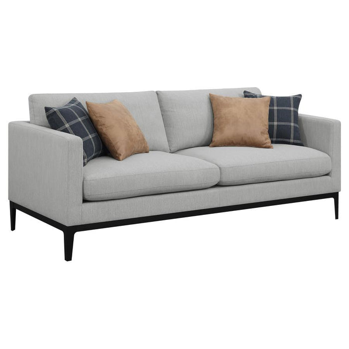Apperson - Upholstered Track Arm Sofa - Light Gray - Simple Home Plus