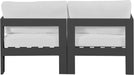 Nizuc - Outdoor Patio 2 Seat Modular Sofa With Gray Frame - Simple Home Plus