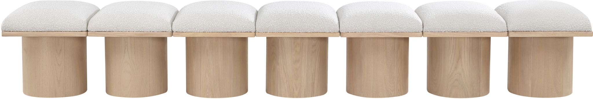 Pavilion - 7 Piece Modular Bench With Natural Base - Simple Home Plus
