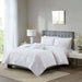Nicolette - King 4 Piece Duvet Cover Set - White - Simple Home Plus