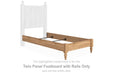 Aleaport - Twin Panel Footboard With Rails - Warm Brown - Simple Home Plus