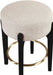 Torino - Backless Counter Stool With Brushed Black Base (Set of 2) - Simple Home Plus