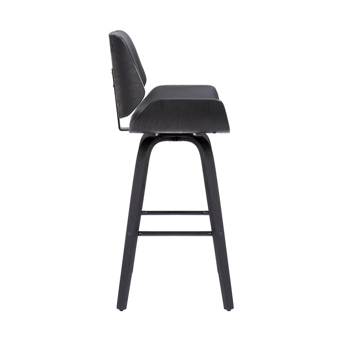 Tyler - 26" Counter Height Swivel Bar Stool With Black Frame - Simple Home Plus