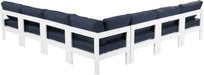 Nizuc - Outdoor Patio 7 Piece Modular Sectional With White Frame - Simple Home Plus