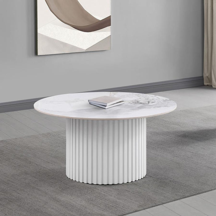 Rowena - Round Sintered Stone Table - Simple Home Plus