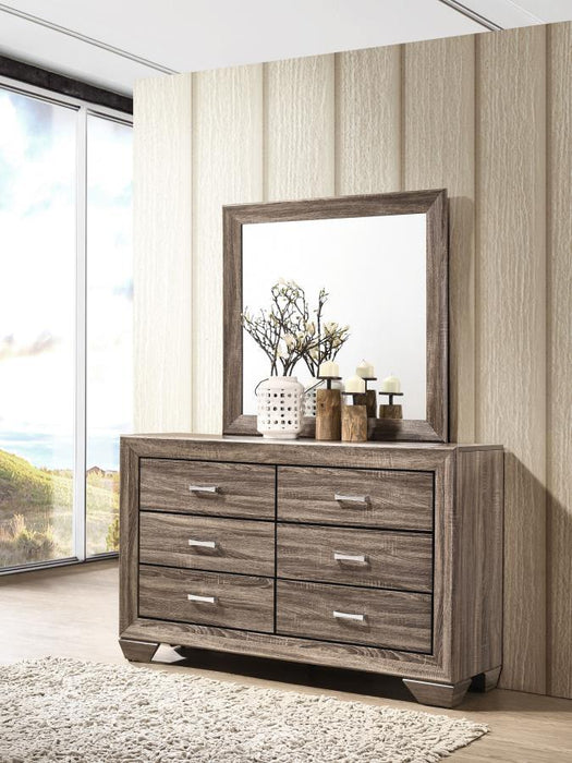 Kauffman - 6-Drawer Dresser with Mirror - Simple Home Plus