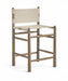 Santos - Upholstered Counter Stool With Stained Brown Base - Simple Home Plus