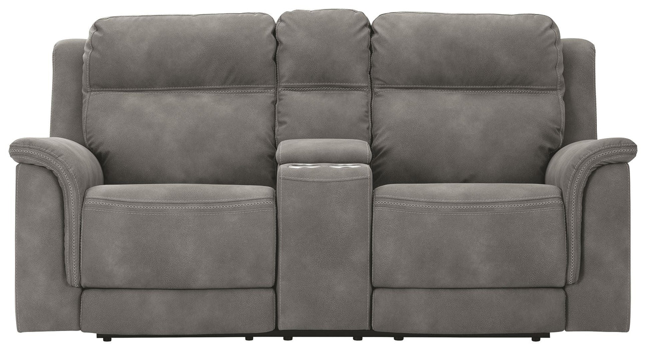 Next-Gen Durapella - Reclining Power Loveseat With Console - Simple Home Plus