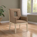 Gwendolyn - Faux Leather Dining Arm Chair With Natural Frame - Simple Home Plus
