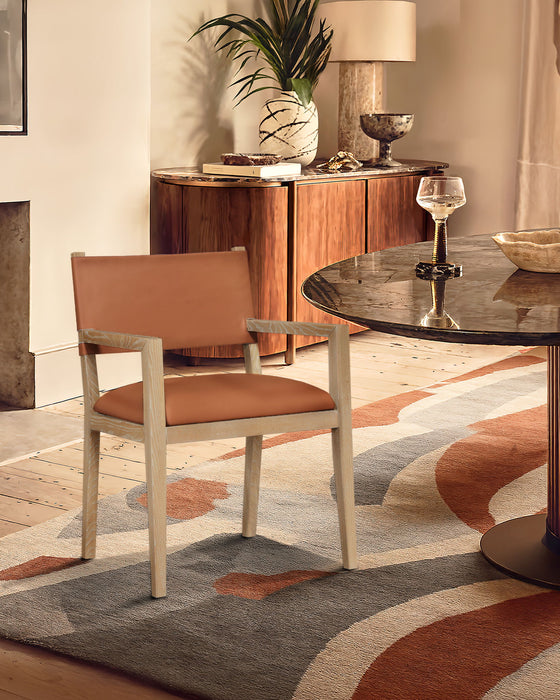 Avon - Vegan Leather Dining Arm Chair - Simple Home Plus