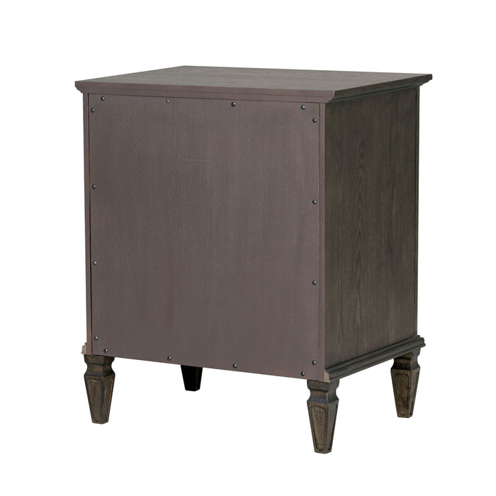 Victoria - One-Drawer Nightstand With Shelf - Antique Brown