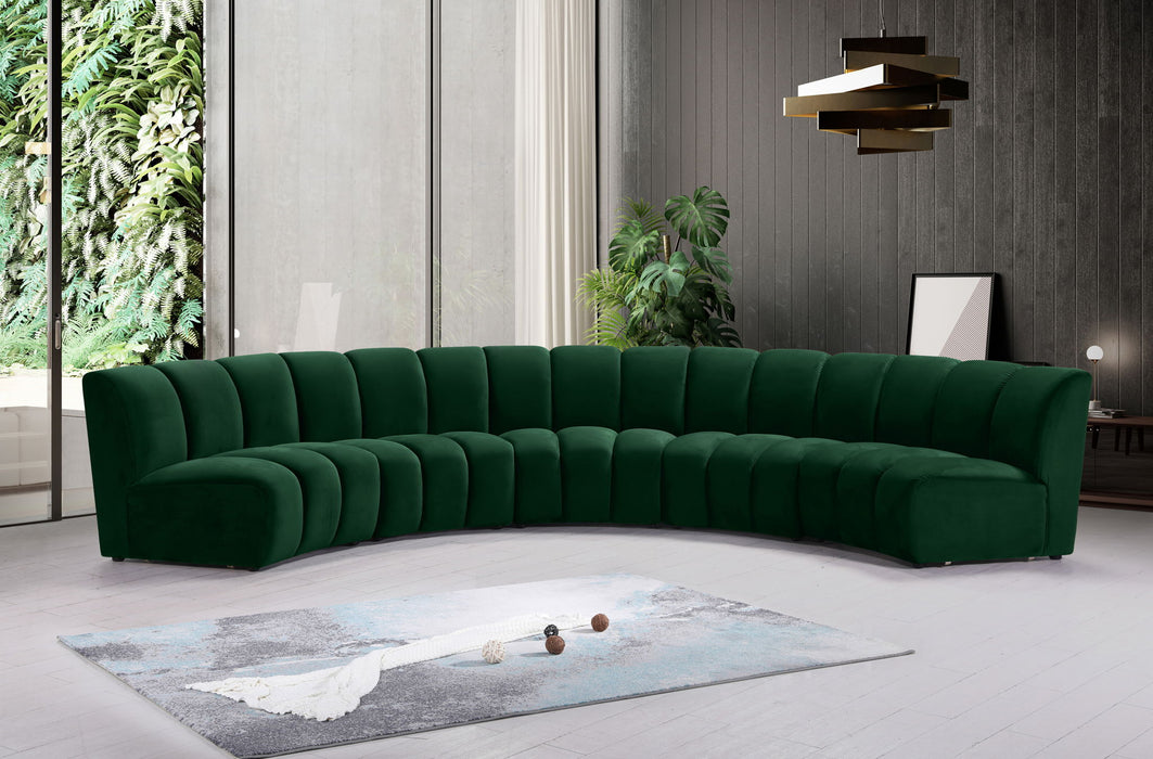Infinity - 5 Piece Velvet Modular Sectional - Simple Home Plus