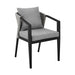 Palma - Outdoor Patio Dining Chairs In Aluminum And Wicker With Gray Cushions - (Set Of 2) - Simple Home Plus