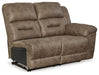 Ravenel - Raf Reclining Power Loveseat - Faux Leather - Fossil - Simple Home Plus