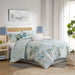 Kiawah Island - 6 Piece Cotton Oversized Cotton Comforter Set With Throw Pillow - Blue - Simple Home Plus