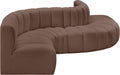 Arc - Faux Leather 6 Piece Curved Modular Sofa - Simple Home Plus