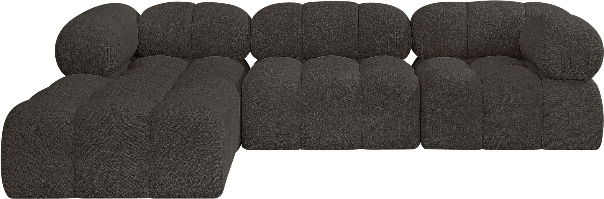 Ames - 4 Piece Fabric Modular Sectional - Simple Home Plus