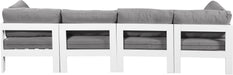 Nizuc - Outdoor Patio 4 Seat Modular Sofa With White Frame - Simple Home Plus
