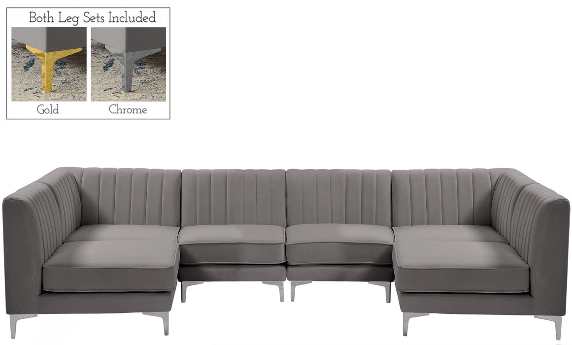 Alina - 6 Piece Modular U-Shaped Sectional - Simple Home Plus