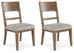 Cabalynn - Oatmeal / Light Brown - Dining Uph Side Chair (Set of 2) - Simple Home Plus