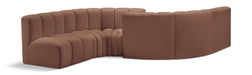 Arc - Faux Leather 6 Piece Modular Sofa - Simple Home Plus