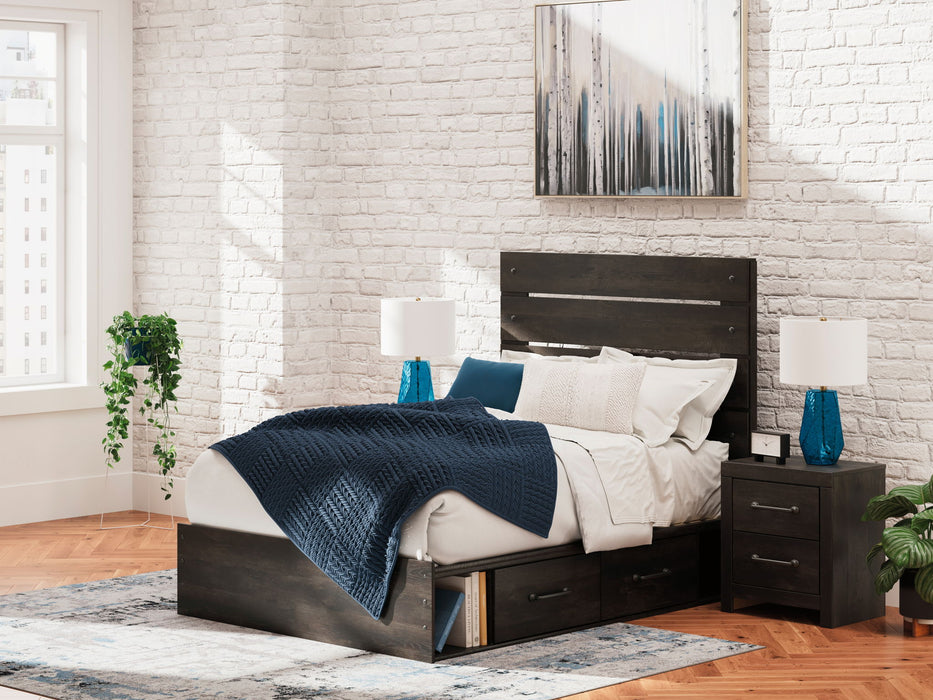 Hollivern - Panel Bed With Storage - Simple Home Plus