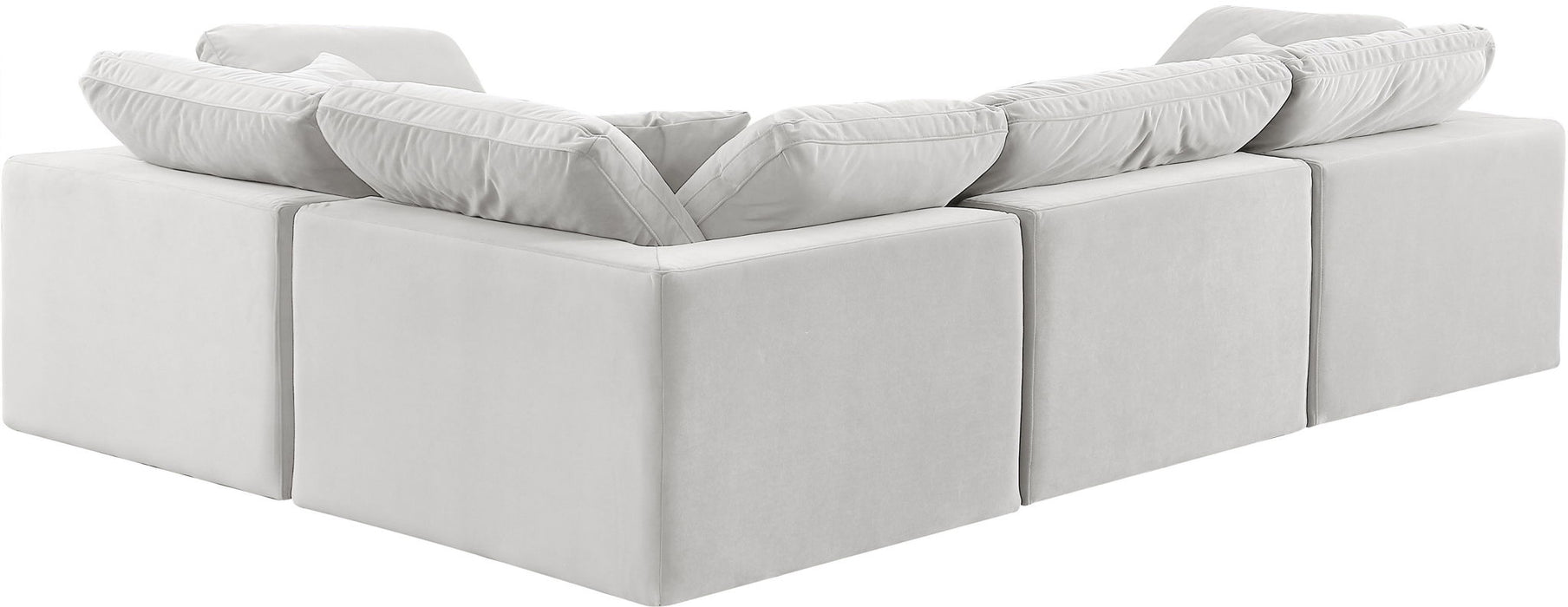 Comfy - 4 Piece Velvet Modular Sectional - Simple Home Plus