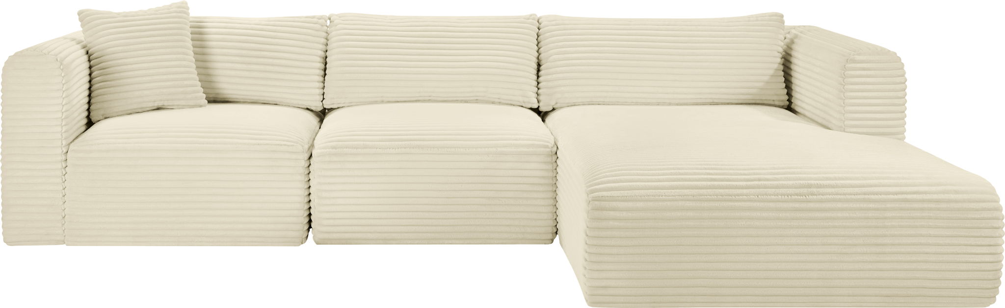 Shaggy - 3 Piece Modular Sectional - Simple Home Plus