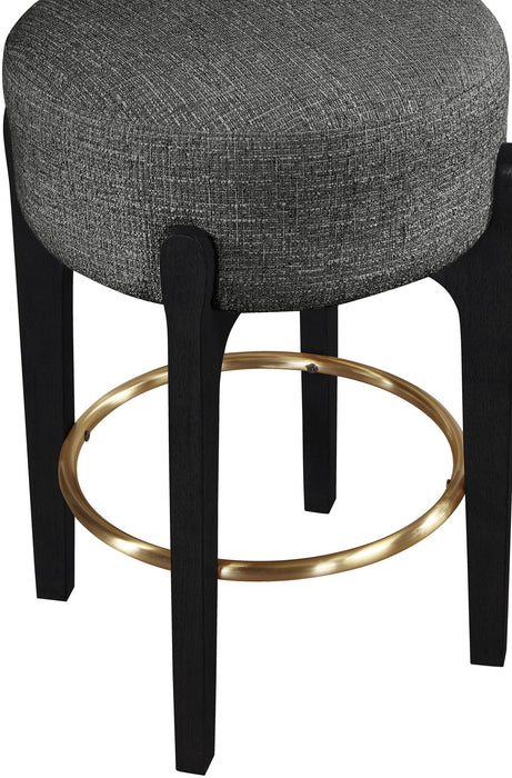 Torino - Backless Counter Stool With Brushed Black Base (Set of 2) - Simple Home Plus