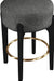 Torino - Backless Counter Stool With Brushed Black Base (Set of 2) - Simple Home Plus
