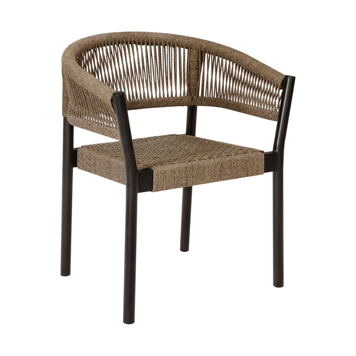 Doris - Outdoor Patio Dining Chair (Set of 2) - Dark Eucalyptus / Truffle - Simple Home Plus