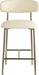 Lupita - Counter Stool With Brushed Gold Frame (Set of 2) - Simple Home Plus